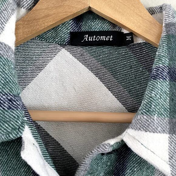 Automet Women’s Plaid Flannel Shacket - Size Medium-NWOT - Picture 3 of 5